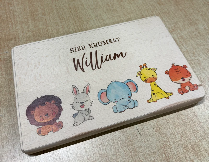 Frühstücksbrettchen B-Ware mit Name „William“ personalisiert