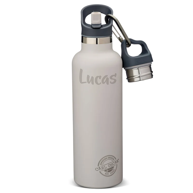 Carl Oscar TEMPflask Grau 0,5 L – optional mit Gravur
