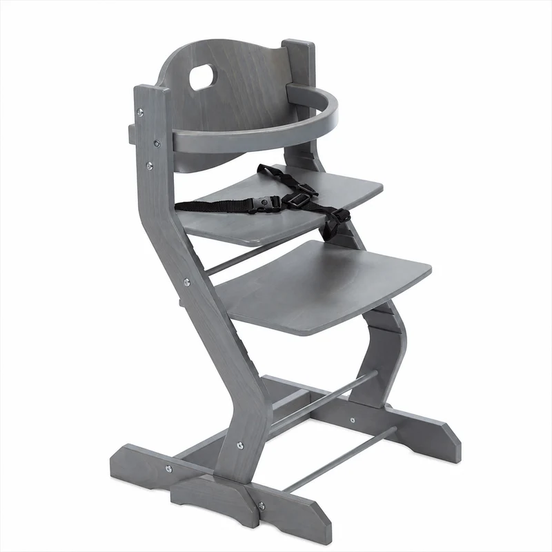 Mitwachsender Hochstuhl Grau aus Buche – tiSsi®