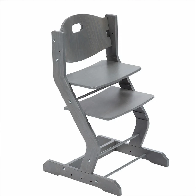 Mitwachsender Hochstuhl Grau aus Buche – tiSsi®