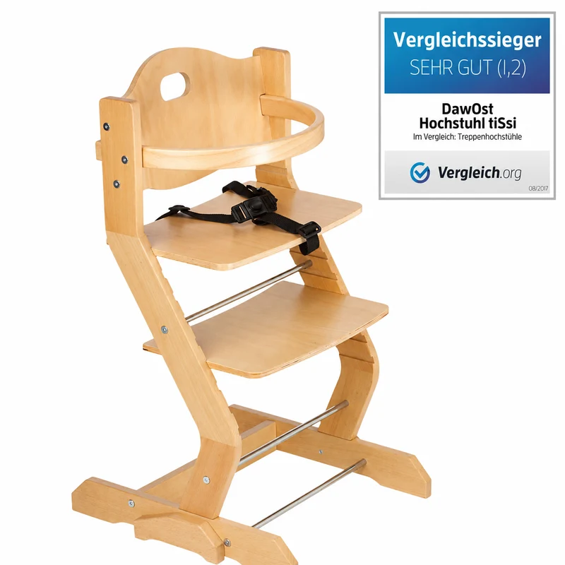 Mitwachsender Hochstuhl Natur aus Buche – tiSsi®