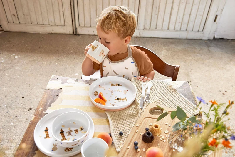 Kindergeschirr Set Porzellan - Little Mateys - Spicy orange | Lässig