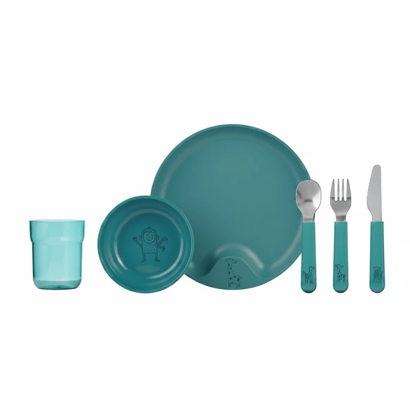Mepal Mio Kindergeschirrset 6-teilig Deep Turquoise