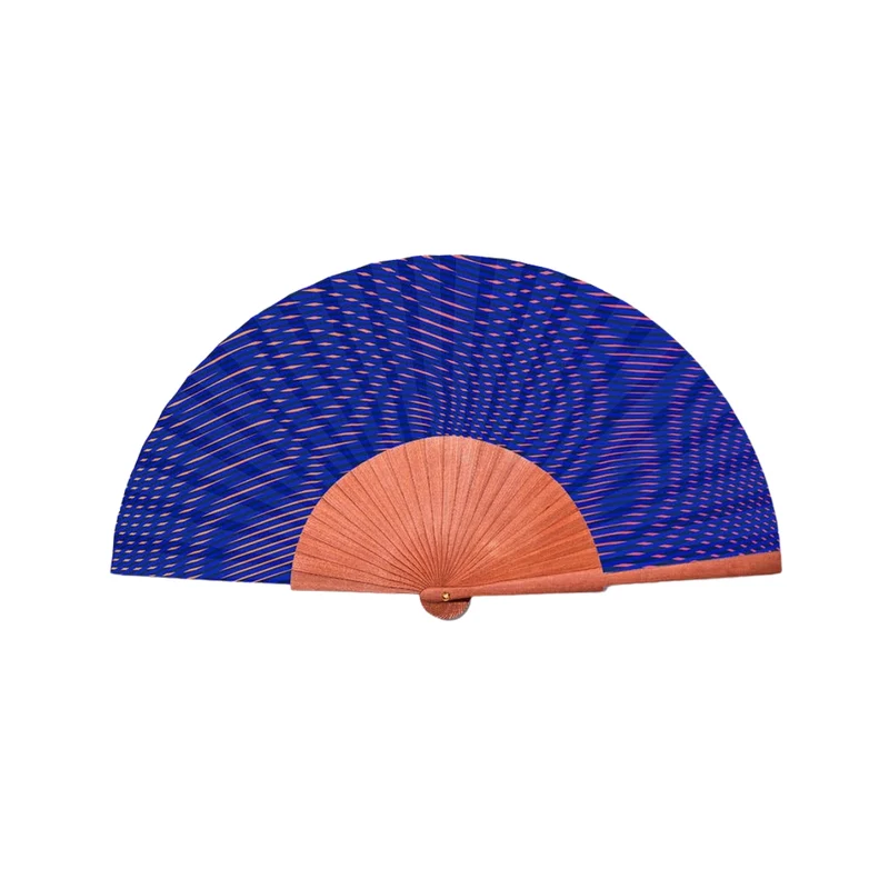 Fächer blaue Wellen 23cm - Dancing Waves