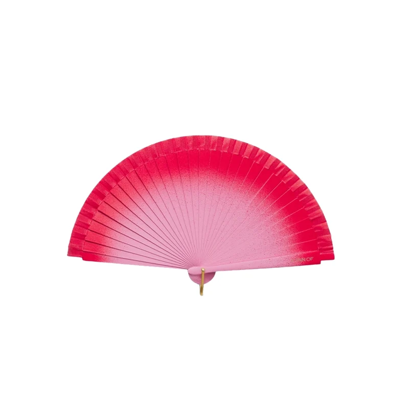 Fächer mit Farbverlauf rosa-rot 19 cm - Cotton Candy