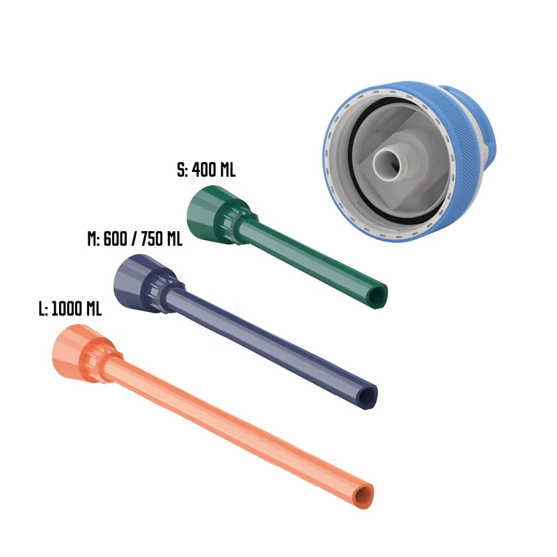 Straw set with cap