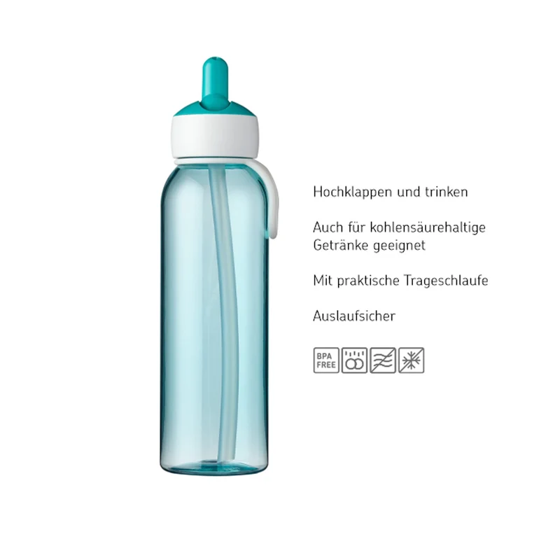 Wasserflasche Flip-up Campus 500 ml Blau | Mepal