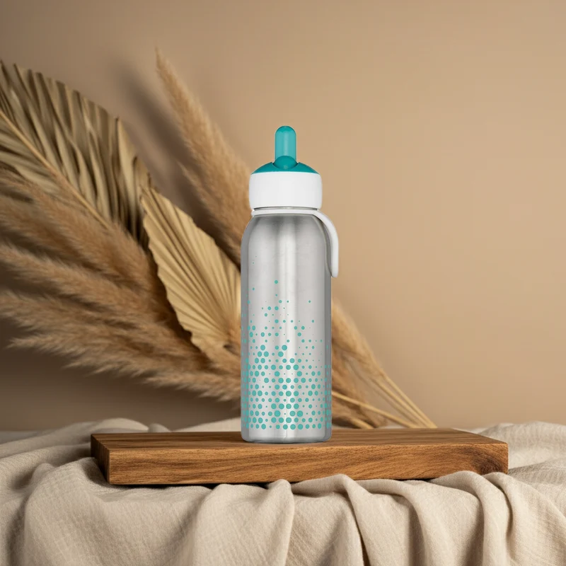 Thermoflasche Flip-up 350 ml Türkis – Mepal Trinkflasche für Kinder