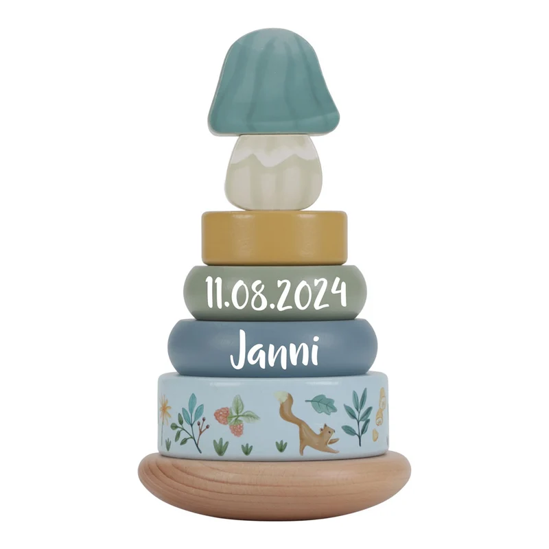 Holz-Stapelturm Forest Friends "Zur Geburt" | Little Dutch