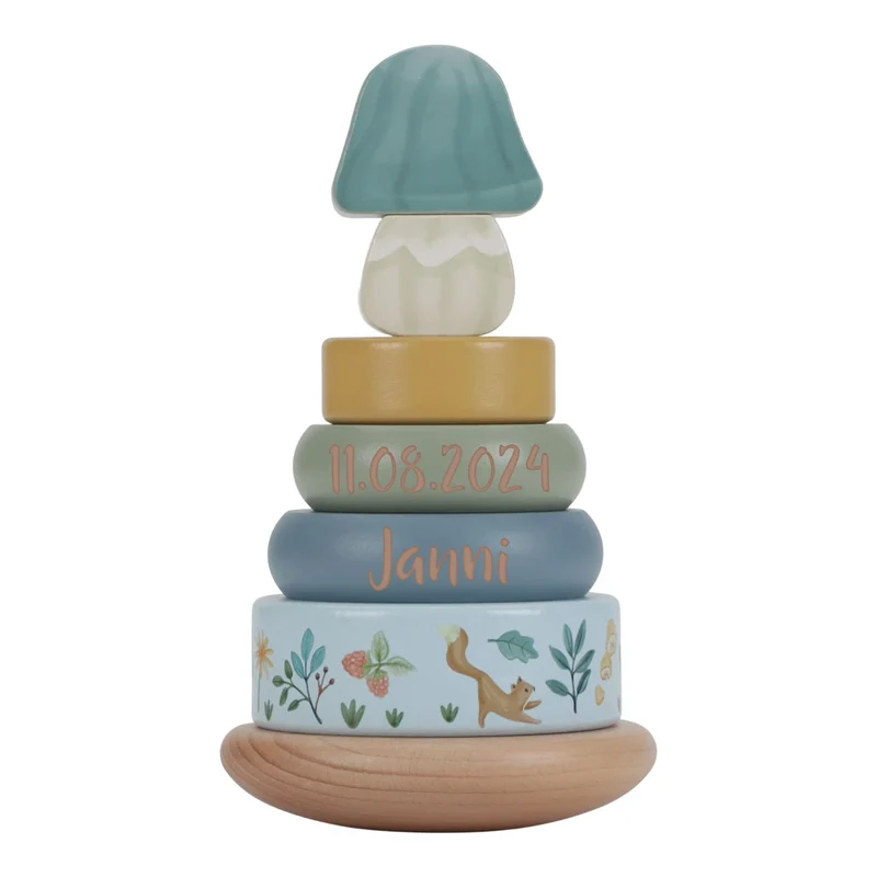 Holz-Stapelturm Forest Friends "Zur Geburt" | Little Dutch