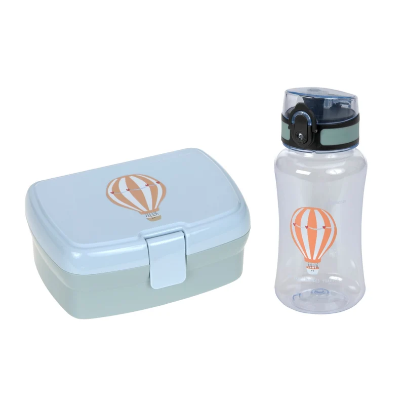 Lässig Pausen-Set Tiny Drivers Ballon | Brotdose & 460-ml-Flasche