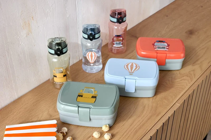 Lässig Pausen-Set Tiny Drivers Ballon | Brotdose & 460-ml-Flasche