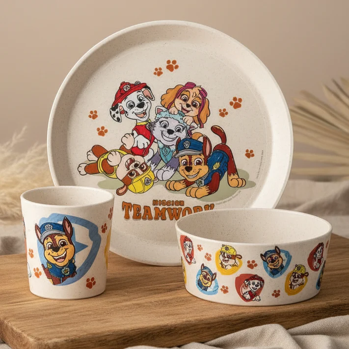 Koziol Connect Grow Paw Patrol Kindergeschirr 3-teilig Sand