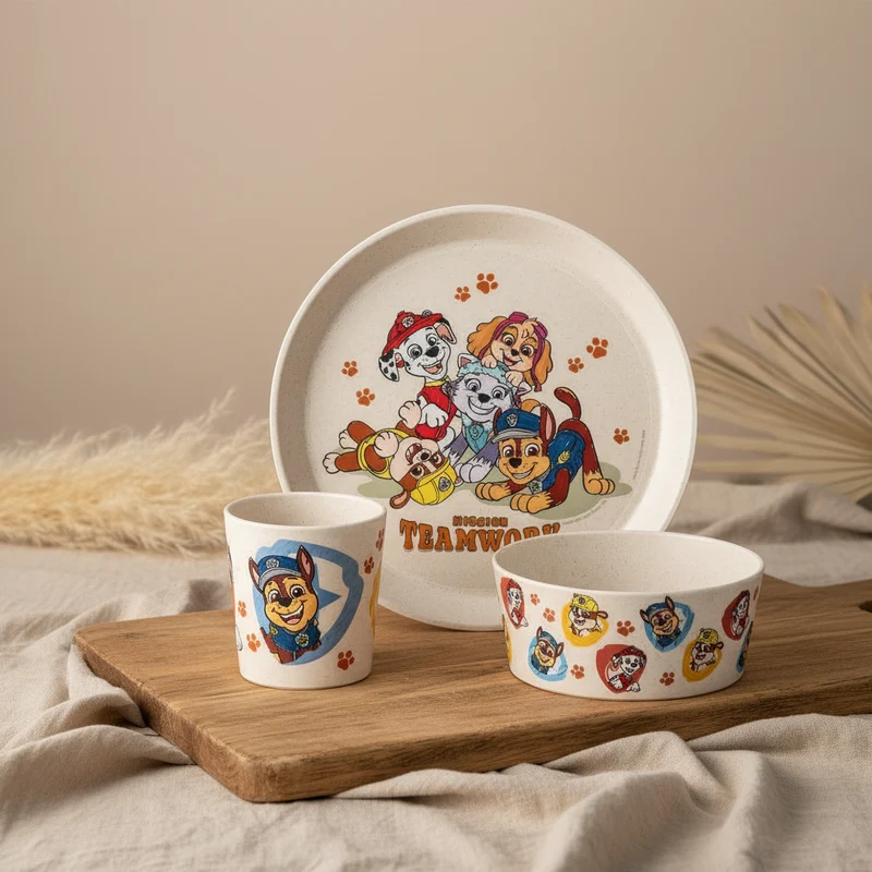 Koziol Connect Grow Paw Patrol Kindergeschirr 3-teilig Sand