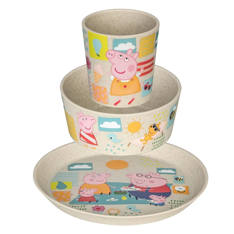 Koziol Connect Peppa Wutz Kindergeschirr 3-teilig Sand