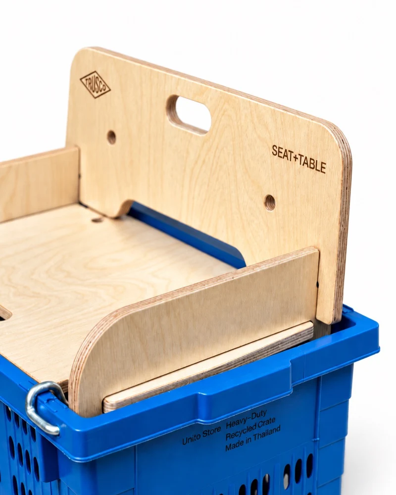 SEAT+TABLE | Birch Chair & Table Set for Crates