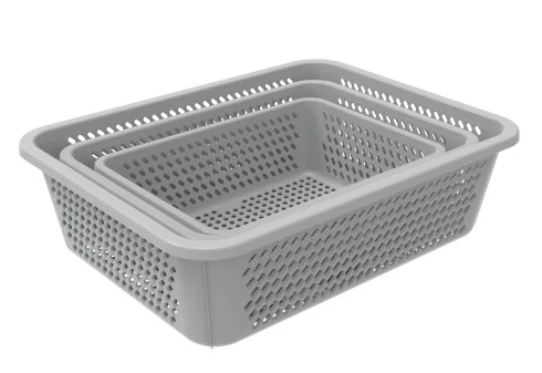 Easy Rectangle Basket Set (Assorted) (3 Pc Set)
