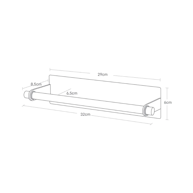 Magnetischer Küchenrollenhalter - weiß