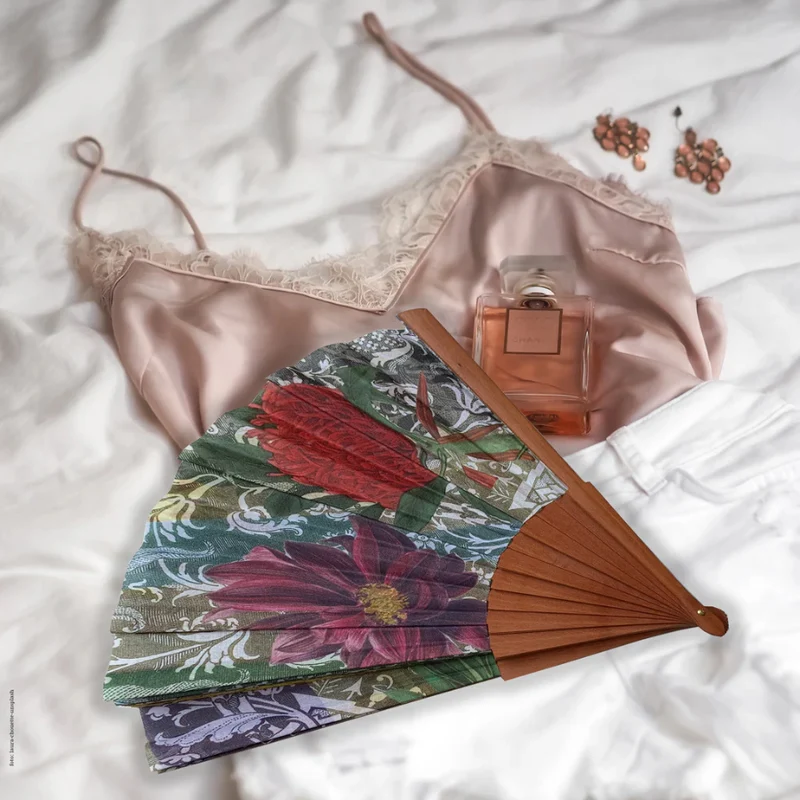 Fächer mit bunten Blumen - Flowers