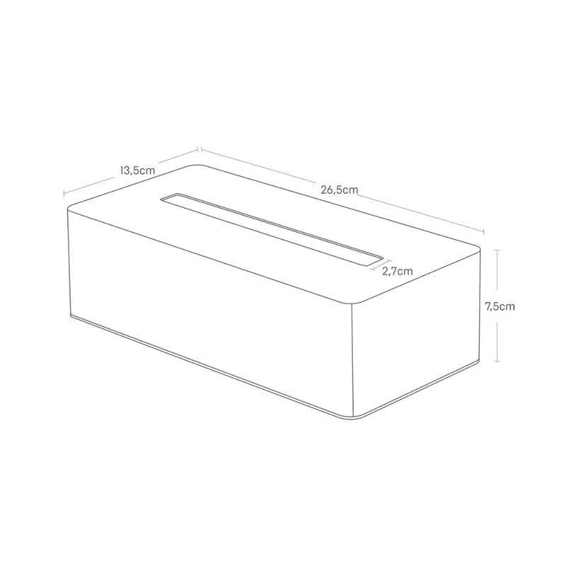 TOWER Taschentuchbox aus Metall - Schwarz