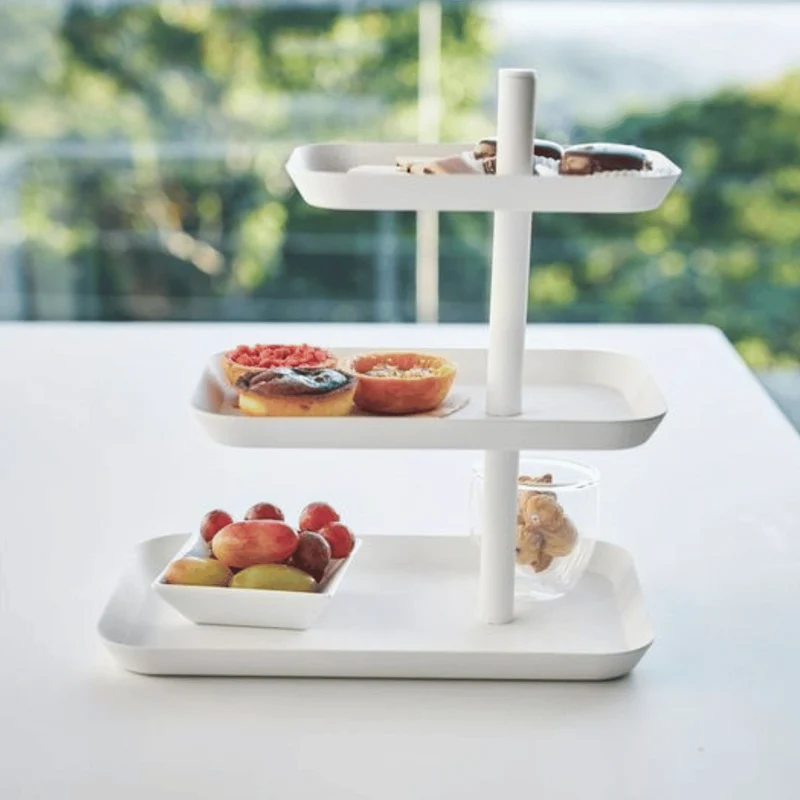 TOWER Etagere mit 3 drehbaren Ablagen – Weiß