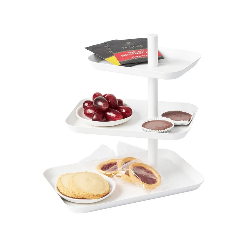TOWER Etagere mit 3 drehbaren Ablagen – Weiß