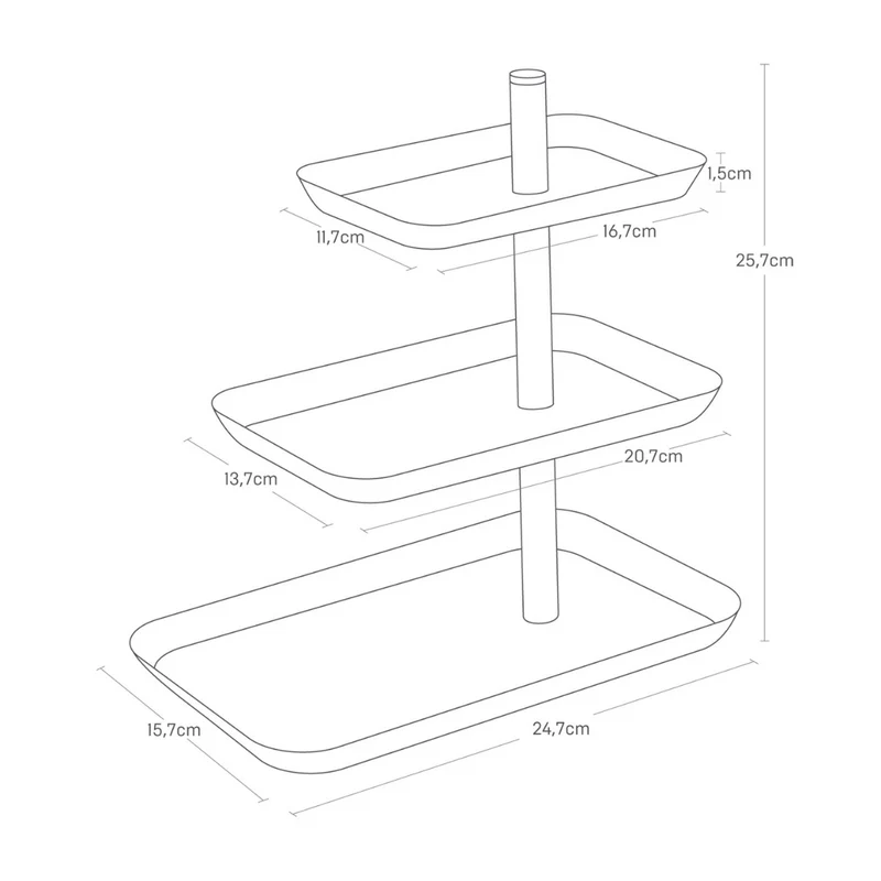 TOWER Etagere - Schwarz
