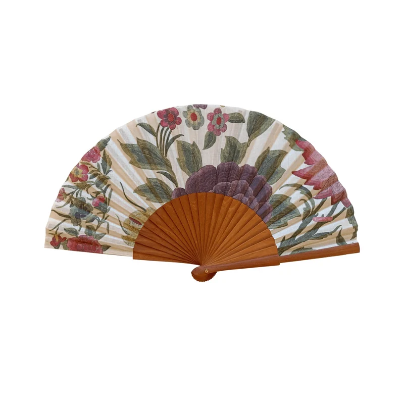 Handfächer mit bunten Blumen - Mantón