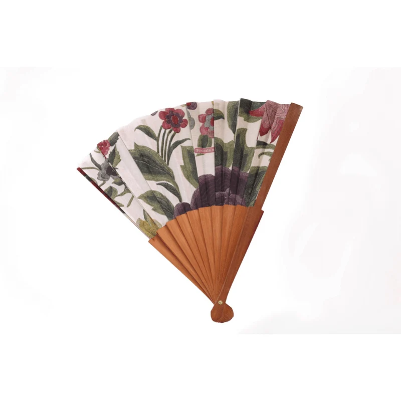 Handfächer mit bunten Blumen - Mantón