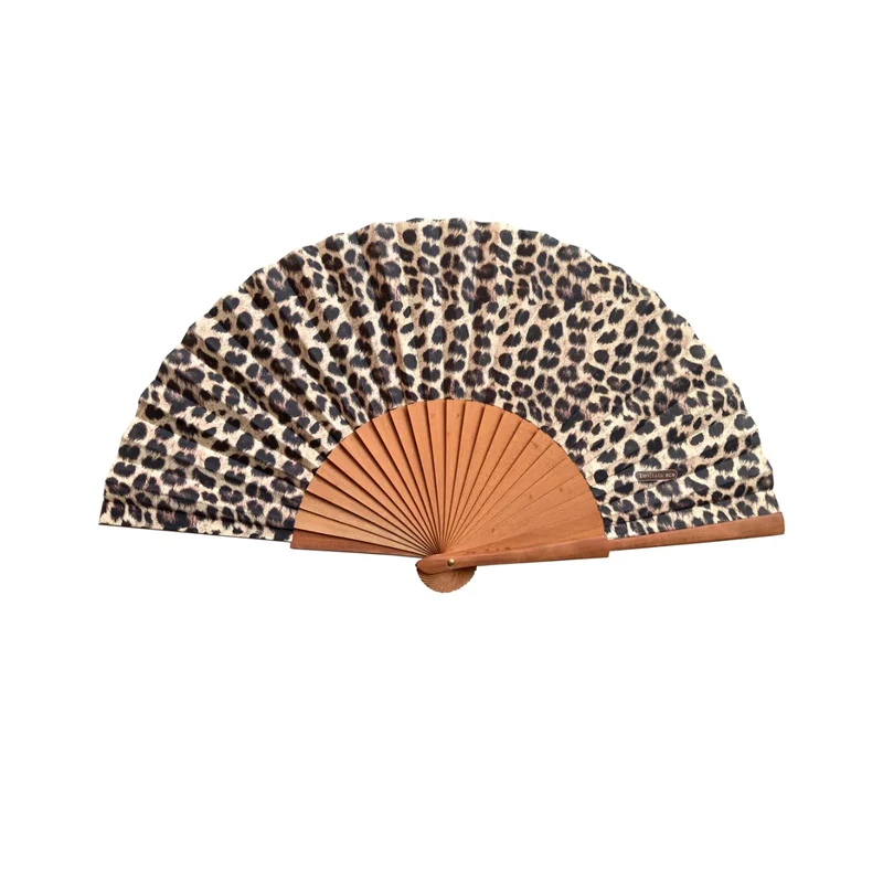 Fächer mit Leoparden Muster - Sauvage
