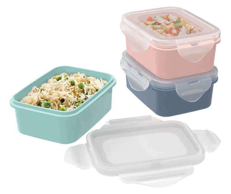 Lock & Safe Container 350H x 3 (350 ml x 3) (3 Pcs set)