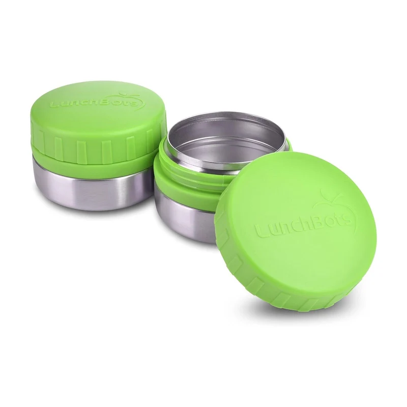 zwei auslaufsichere Edelstahldosen 115ml - Grün
