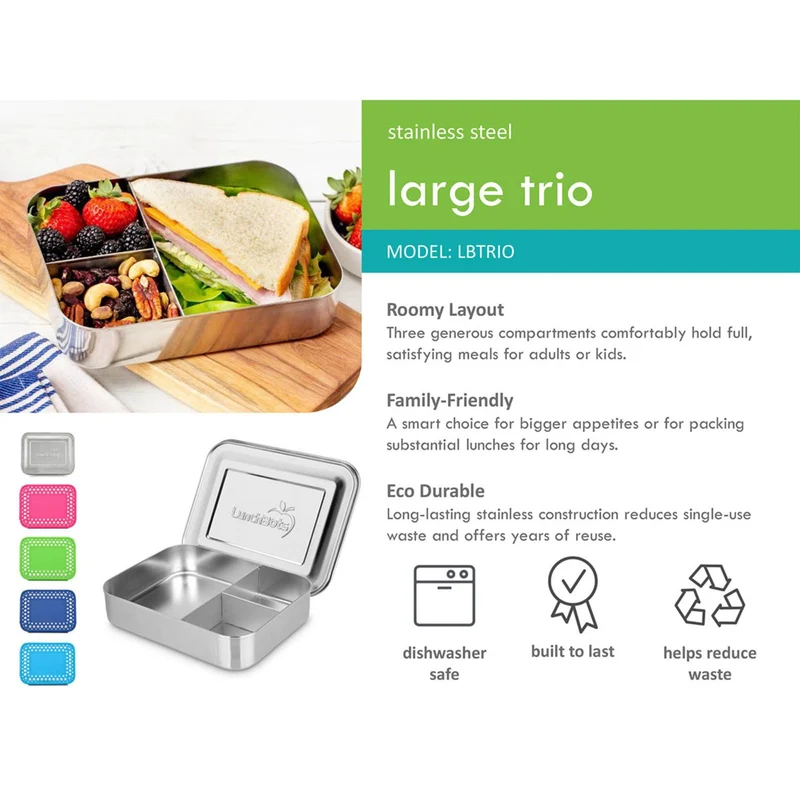 dunkelblaue Lunchbox Large Trio - Blue