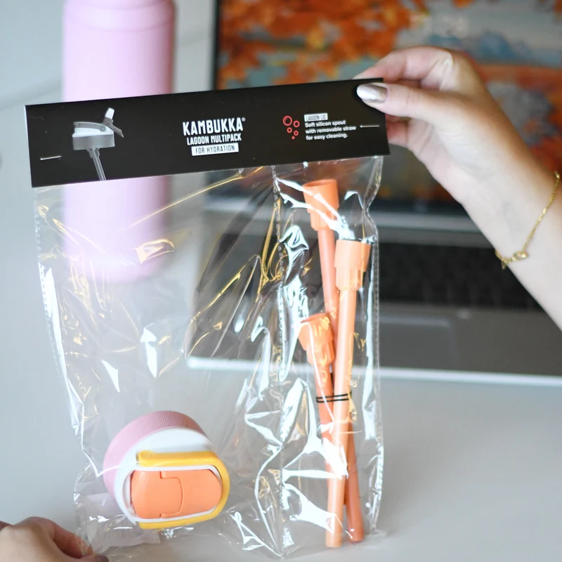 Straw set with cap