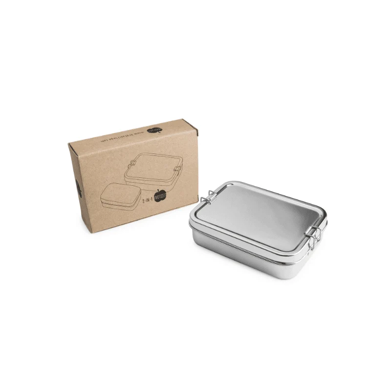 Lunchbox aus Edelstahl - 2in1