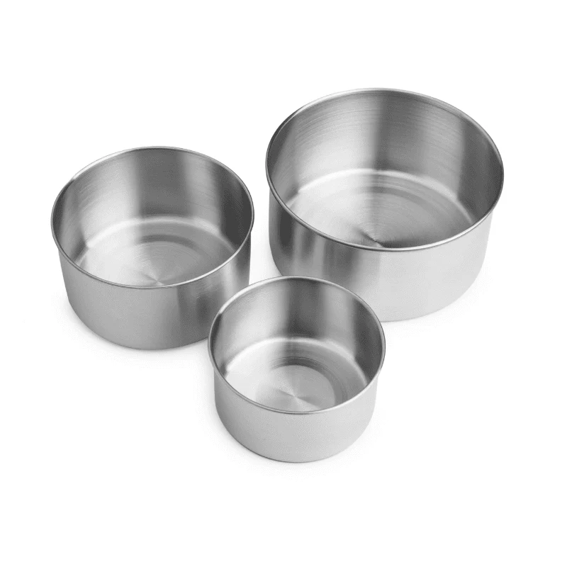 Snackboxen aus Edelstahl Dreierlei - 3er Set