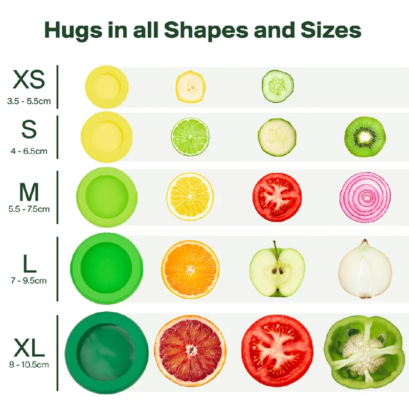Food Huggers - Lebensmittelretter - Fresh Greens - 5 Stück