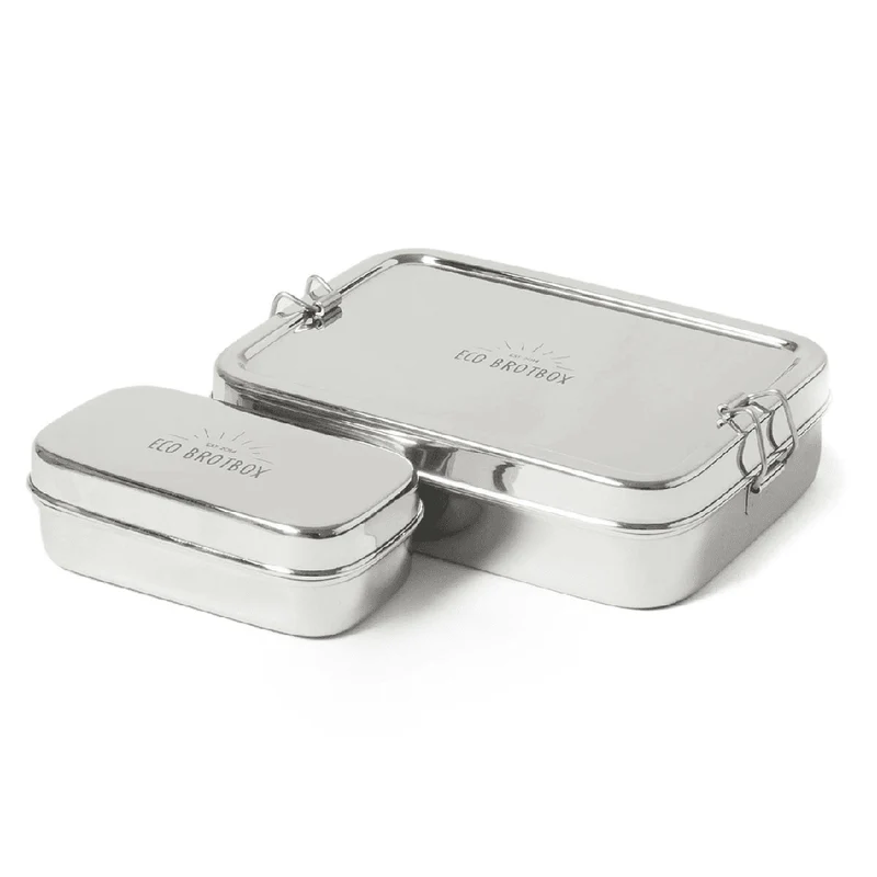 Brotbox XL aus Metall mit Snackbox