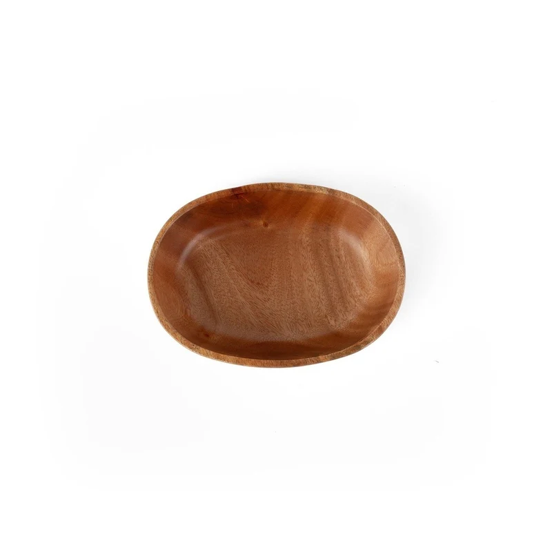 Schale aus Khaya Holz - oval