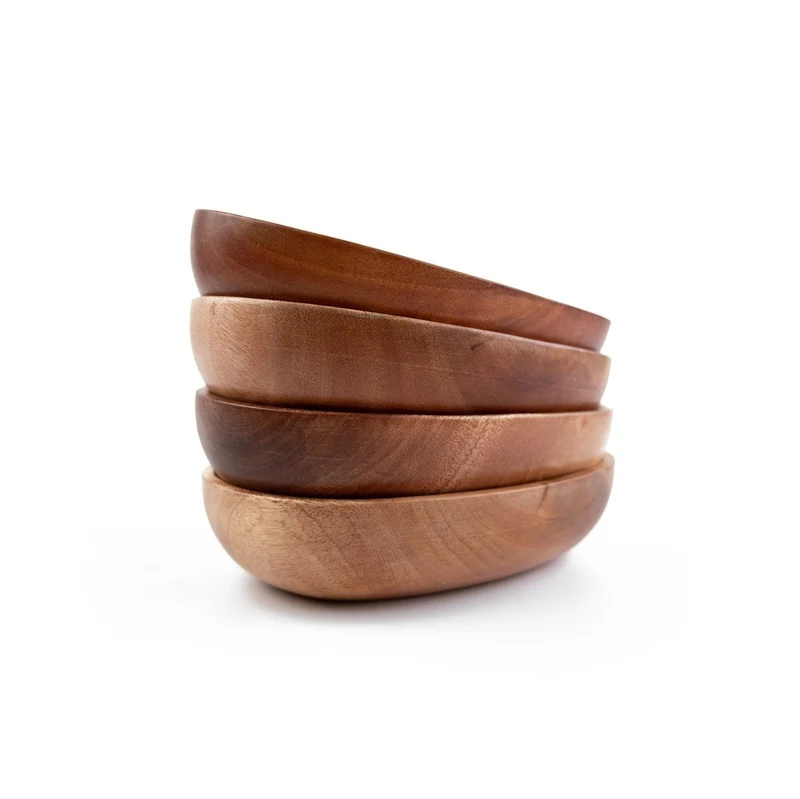 Schale aus Khaya Holz - oval