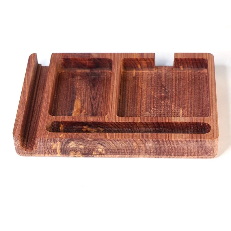 Schreibtischorganizer aus Zedernholz - Quadrat