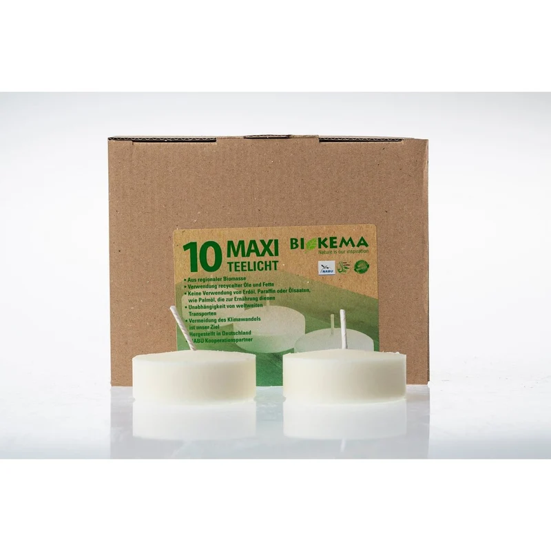 große Öko-Teelichter - 10 Stück