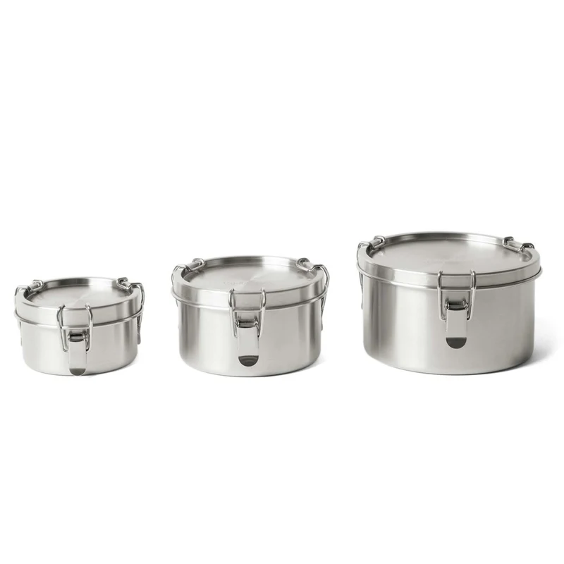 3er Set Frischhaltedosen aus Edelstahl - Bao Bowls+