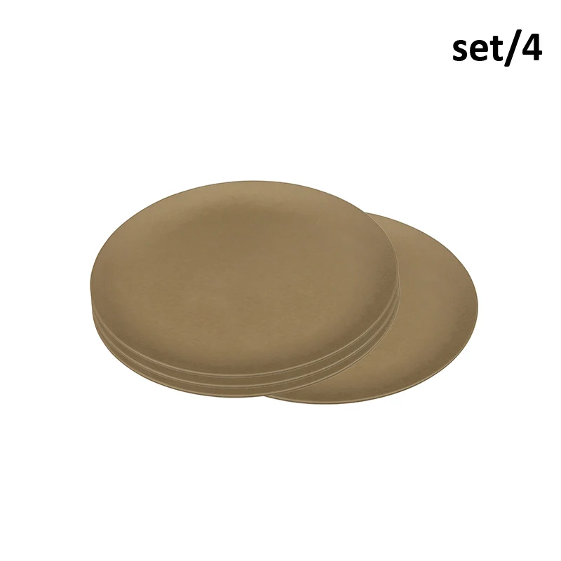 große Teller aus Biokunststoff - 4er Set
