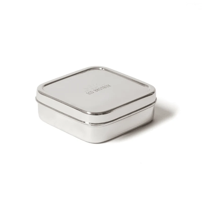 quadratische Brotbox aus Metall - Classic