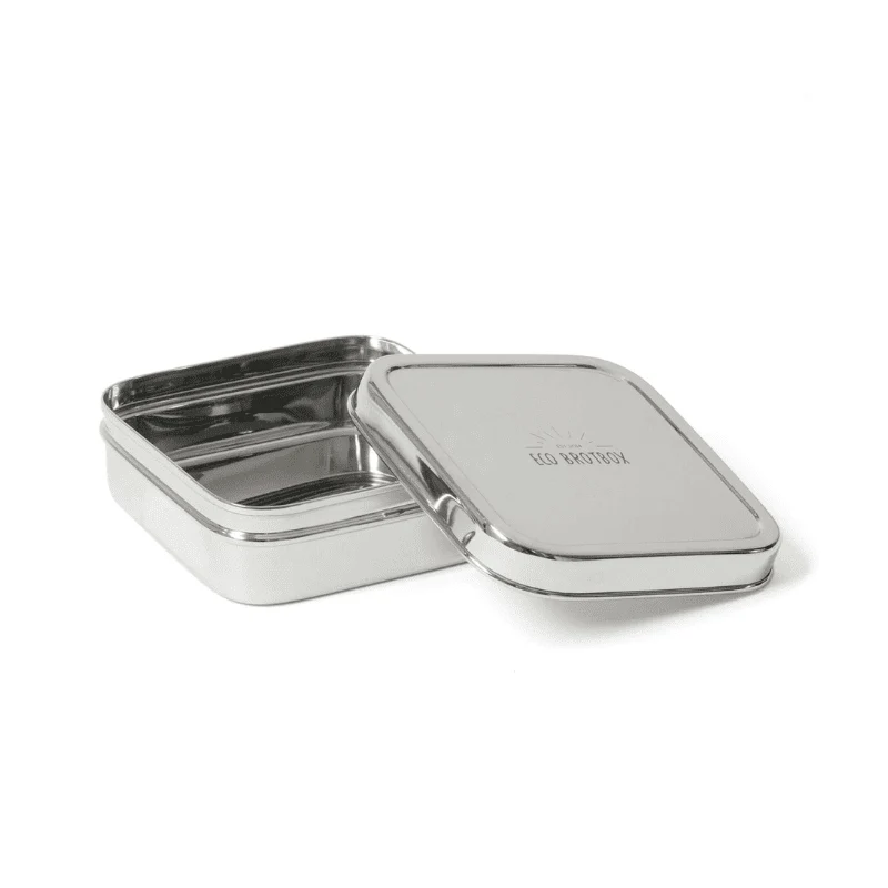 quadratische Brotbox aus Metall - Classic