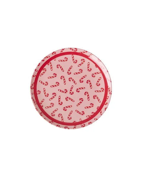 RICE Melamin-Kuchenteller Candy Cane – Small