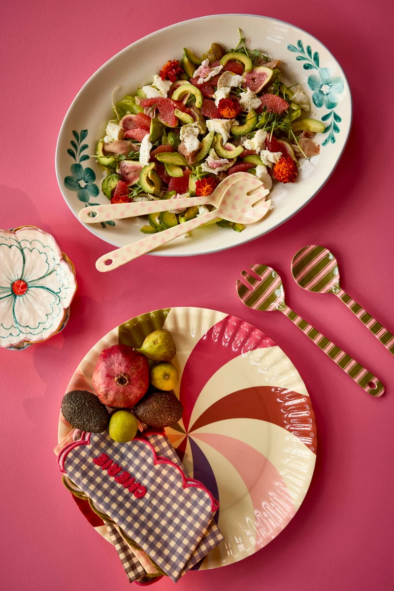 RICE Melamin Salatbesteck – Heart Print ❤️