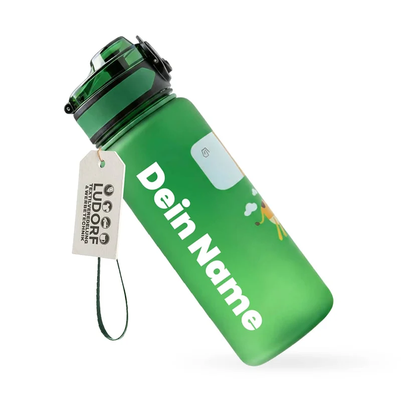 CAMPOS Kids Trinkflasche 500 ml mit Namen – Kinderflasche für Schule & Kindergarten