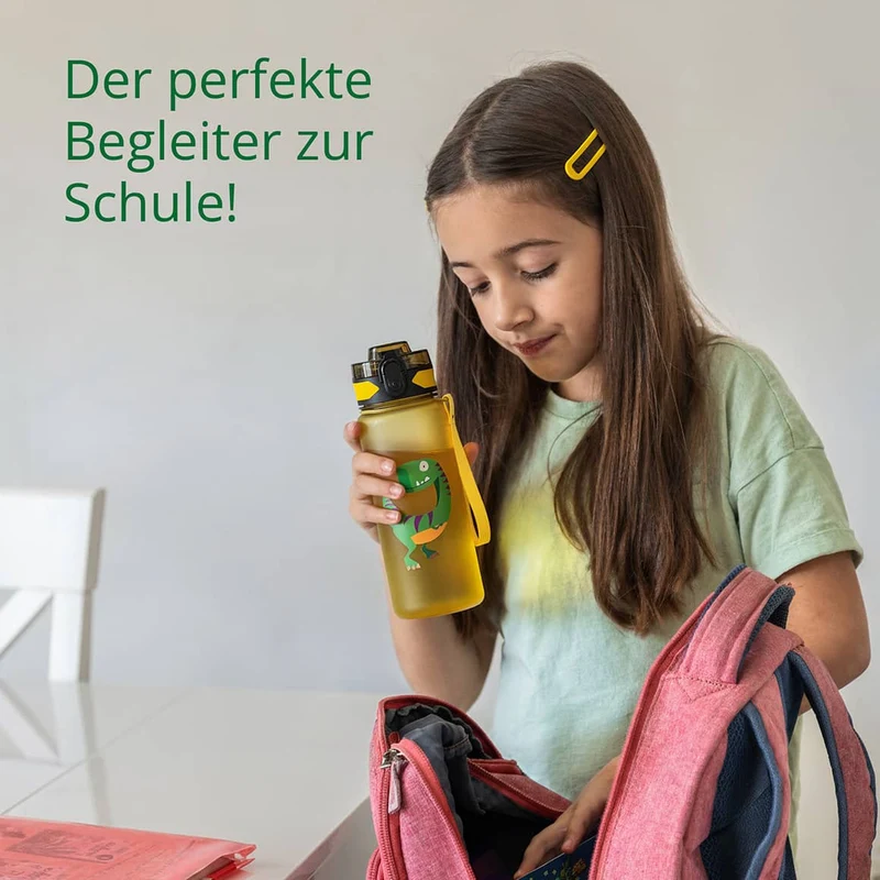 CAMPOS Kids Trinkflasche 500 ml mit Namen – Kinderflasche für Schule & Kindergarten